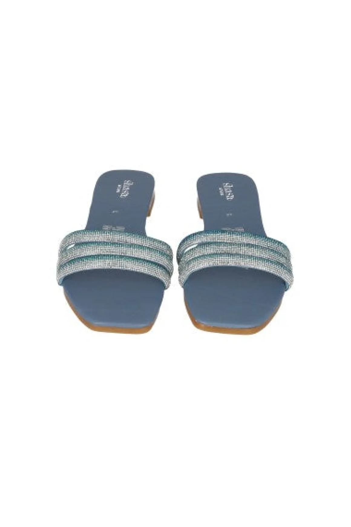 Sandalia Pala Tres Tiras Brillos