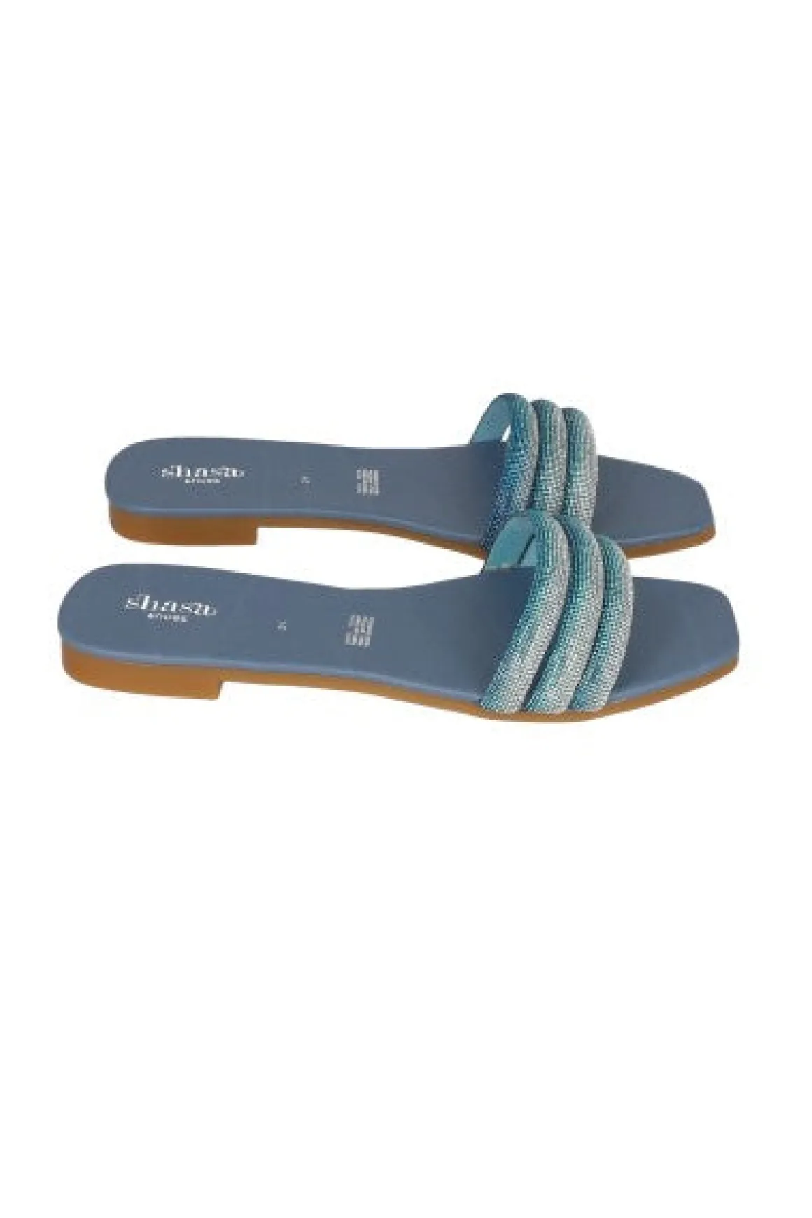 Sandalia Pala Tres Tiras Brillos