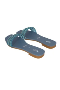 Sandalia Pala Tres Tiras Brillos