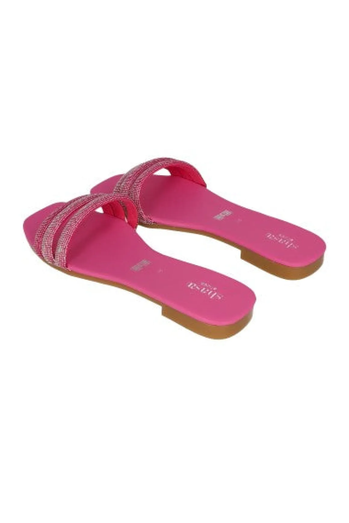 Sandalia Pala Tres Tiras Brillos