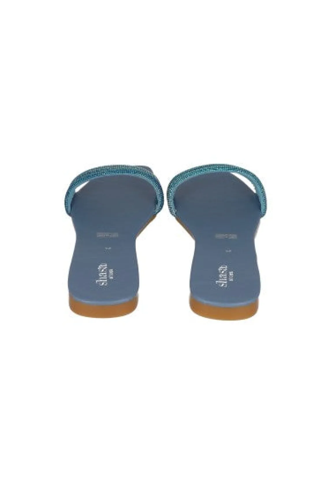 Sandalia Pala Tres Tiras Brillos