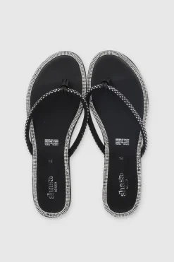 Sandalia pata de gallo brillos