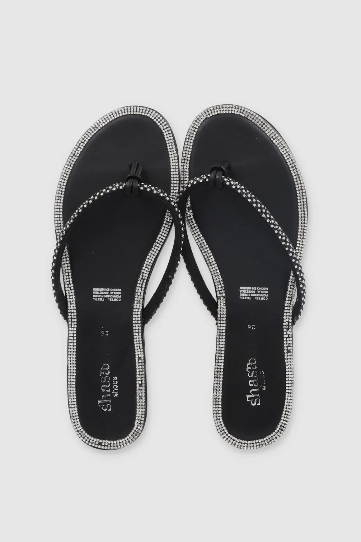 Sandalia pata de gallo brillos