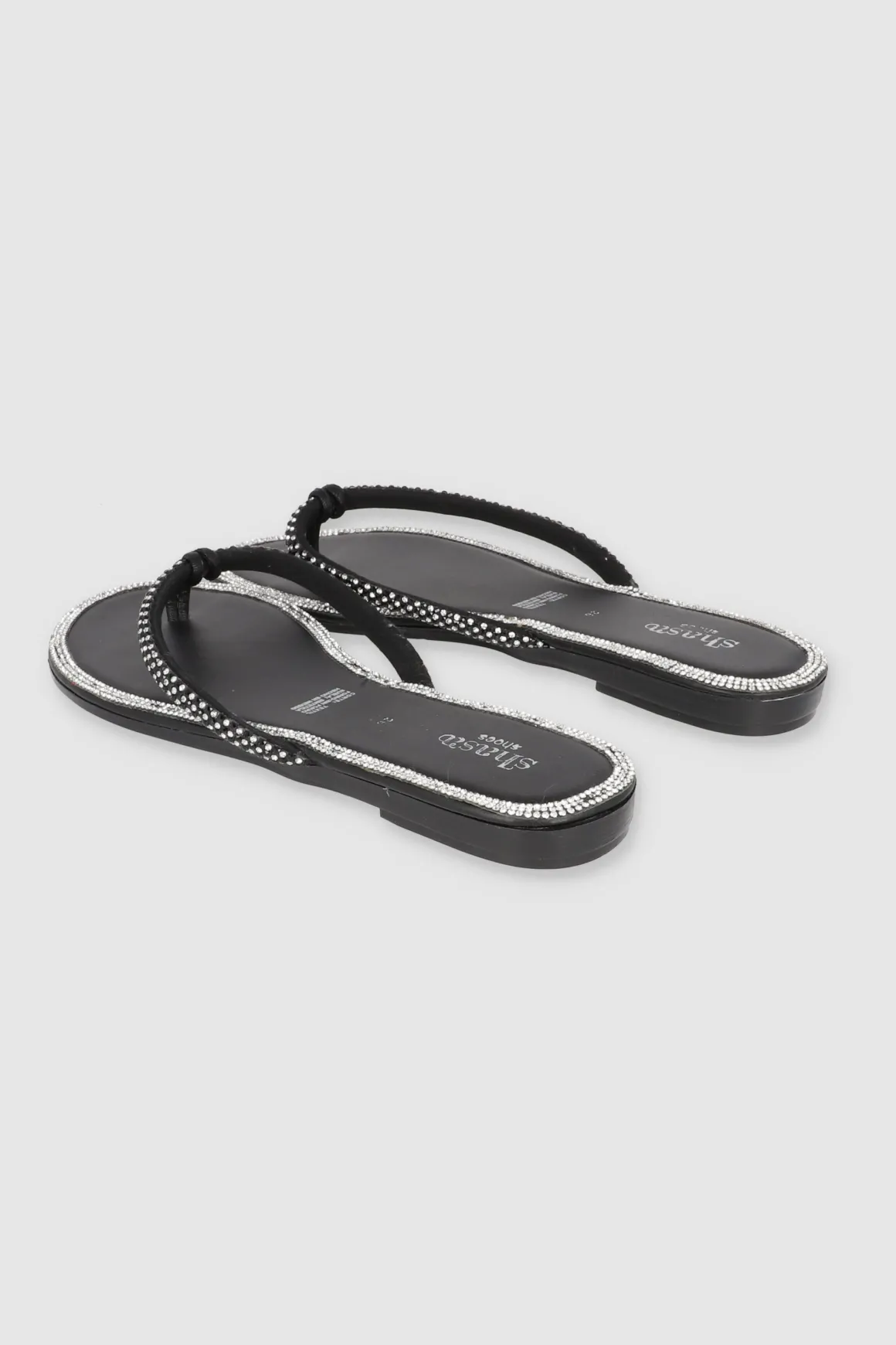 Sandalia pata de gallo brillos