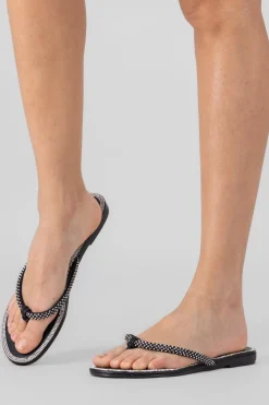 Sandalia pata de gallo brillos