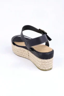 Sandalia plana plataforma yute