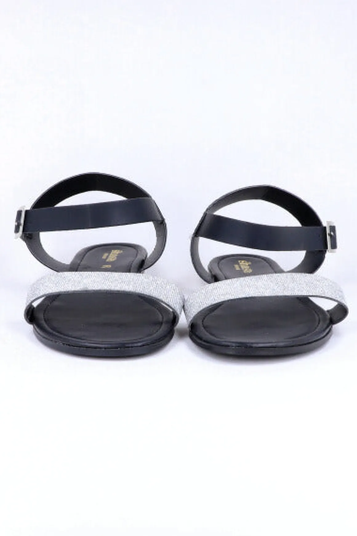 Sandalia Plana Tiras Brillos