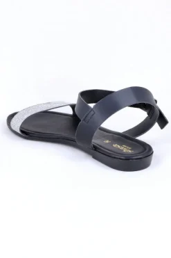 Sandalia Plana Tiras Brillos