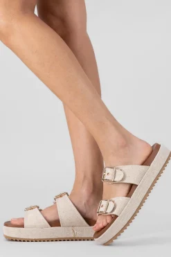 Sandalia plataforma dos hebillas