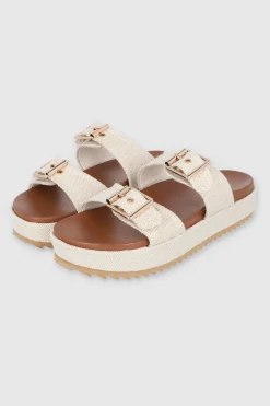 Sandalia plataforma dos hebillas