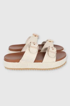 Sandalia plataforma dos hebillas