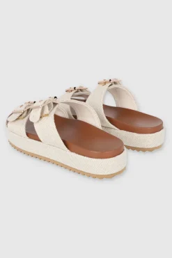 Sandalia plataforma dos hebillas