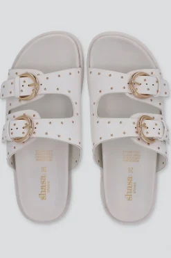 Sandalia plataforma hebillas ministuds