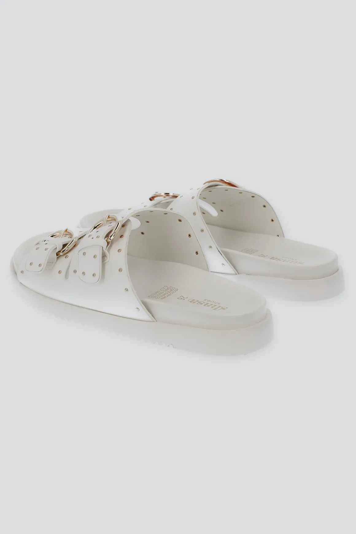 Sandalia plataforma hebillas ministuds