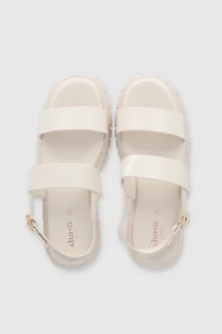 Sandalia Plataforma Suela Dentada Tiras Anchas