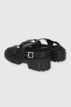 Sandalia Plataforma Suela Dentada Tiras Anchas