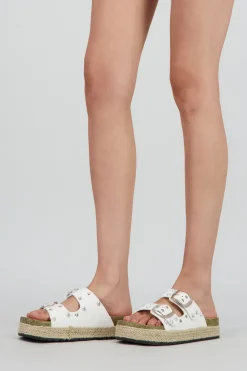 Sandalia plataforma yute dos tiras studs