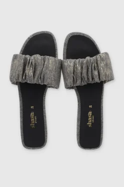 Sandalia rugosa metalicos