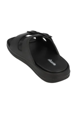 Sandalia slide tira ancha hebilla