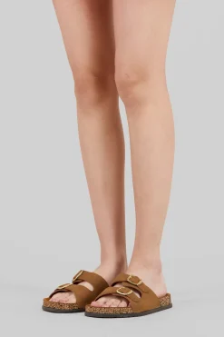 Sandalia Suela Corcho Doble Hebilla