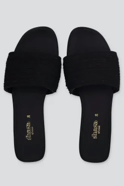 Sandalia tira ancha yute trenzado