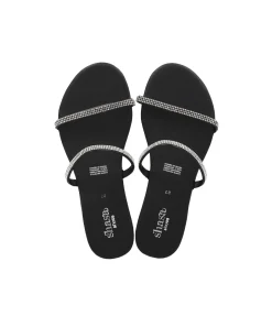 Sandalia tira aplicaciones brillos