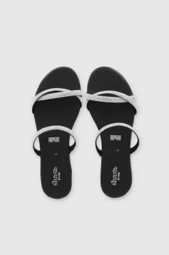 Sandalia Tira Cruzada Brillos