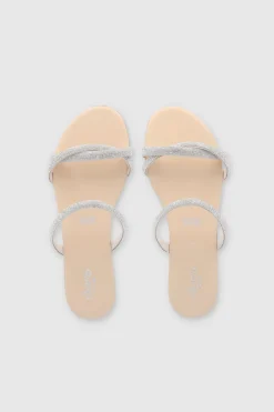 Sandalia Tira Cruzada Brillos