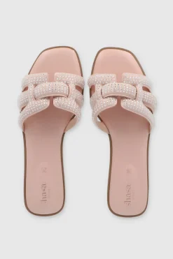 Sandalia tira trenza entrelazada greca