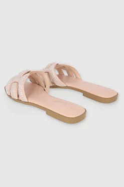 Sandalia tira trenza entrelazada greca