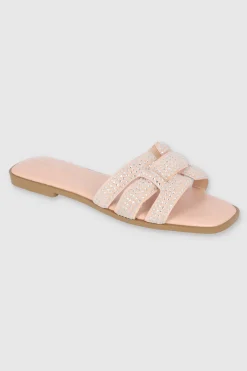 Sandalia tira trenza entrelazada greca