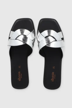 Sandalia tiras anchas entrelazadas