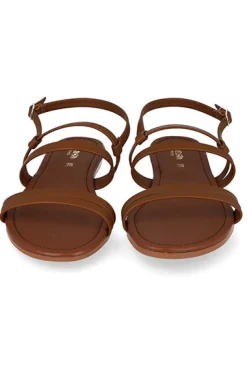 Sandalia tiras efecto piel pulsera