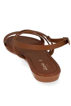 Sandalia tiras efecto piel pulsera