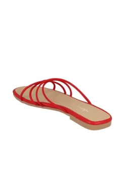 Sandalia Tiras Metalicas Cruzada