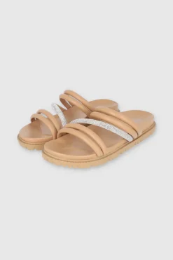 Sandalia tiras mix brillos