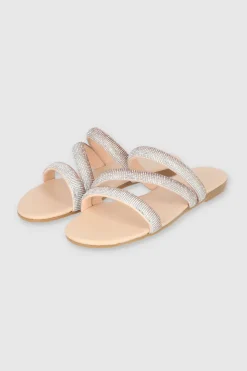 Sandalia Tiras Multicolor Brillos