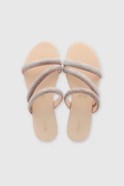 Sandalia Tiras Multicolor Brillos