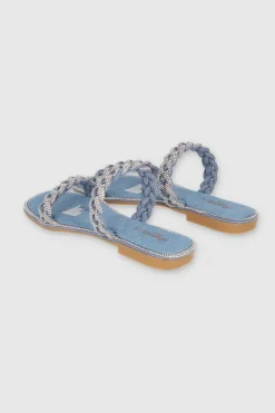 Sandalia Trenza Cerco Brillos