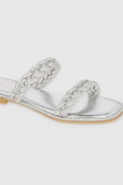 Sandalia Trenza Cerco Brillos