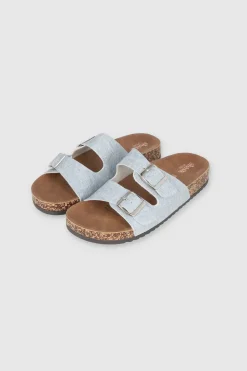 Sandalias 2 Hebillas Efecto Corcho