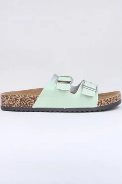 Sandalias 2 Hebillas Efecto Corcho