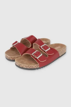 Sandalias 2 Hebillas Efecto Corcho