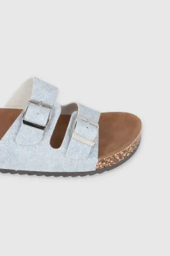 Sandalias 2 Hebillas Efecto Corcho