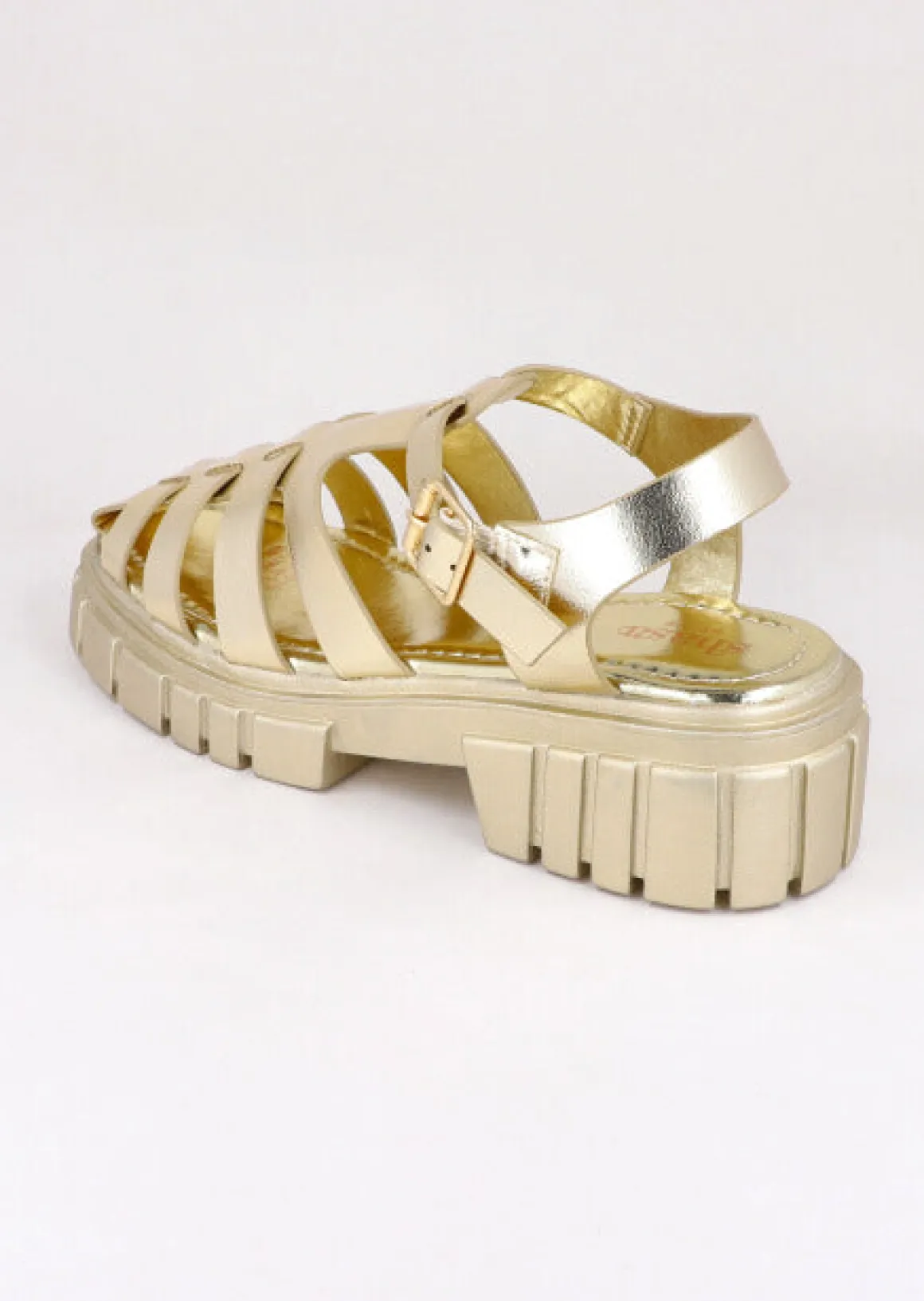 Sandalias cangreja metálica