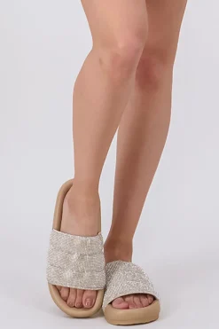 Sandalias capitonada brillos