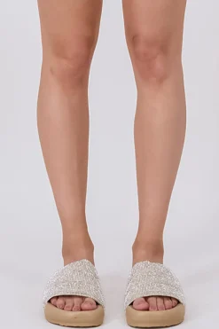 Sandalias capitonada brillos