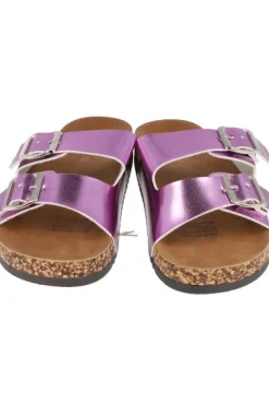 Sandalias doble hebilla metálica