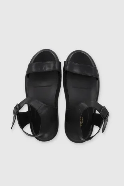 Sandalias Plataforma Suela Track Tiras Lisas