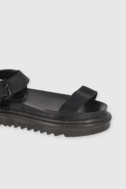 Sandalias Plataforma Suela Track Tiras Lisas